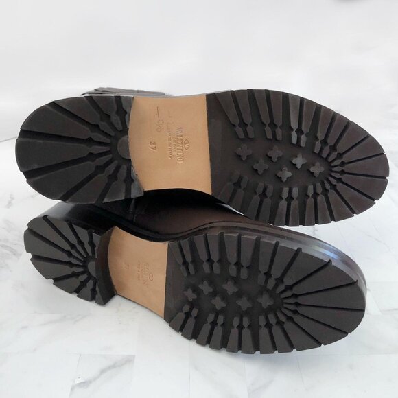 NWT VALENTINO GARAVANi Bowrap Knee-High Brown Boot Size 37/6.5 - Picture 11 of 13